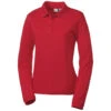 Clique Women's Red Long Sleeve Elmira Polo -Clique LQK00009 Red F