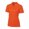 Clique Women's Orange S/S Ice Pique Polo -Clique LQK00021 OR MANN HG