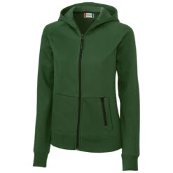 Clique Women's Bottle Green Lund Fleece Zip Hoodie