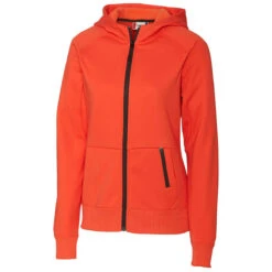 Clique Women's College Orange Lund Fleece Zip Hoodie