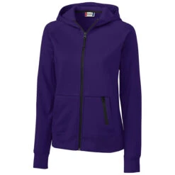 Clique Women's College Purple Lund Fleece Zip Hoodie