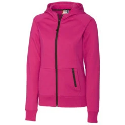 Clique Women's Ribbon Pink Lund Fleece Zip Hoodie