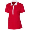 Clique Women's Red/White Parma Colorblock Polo 1 Clique Women's Red/White Parma Colorblock Polo -Clique LQK00041 RDWH F