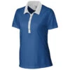 Clique Women's Sea Blue/White Parma Colorblock Polo -Clique LQK00041 SBWH F