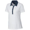 Clique Women's White/Navy Parma Colorblock Polo -Clique LQK00041 WNA F