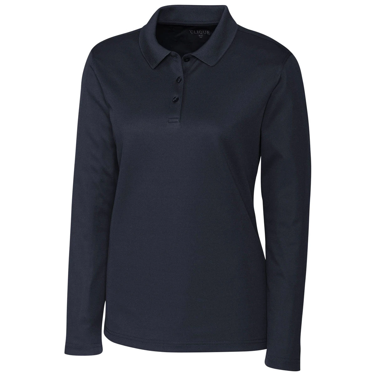 Clique Women's Dark Navy Long Sleeve Spin Pique Polo 3 Clique Women's Dark Navy Long Sleeve Spin Pique Polo