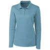Clique Women's Dusty Blue Long Sleeve Spin Pique Polo -Clique LQK00066 Dusty Blue F