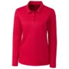 Clique Women's Red Long Sleeve Spin Pique Polo 1 Clique Women's Red Long Sleeve Spin Pique Polo -Clique LQK00066 Red F