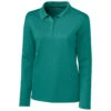 Clique Women's Teal Green Long Sleeve Spin Pique Polo 1 Clique Women's Teal Green Long Sleeve Spin Pique Polo -Clique LQK00066 Teal Green F