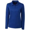 Clique Women's Tour Blue Long Sleeve Spin Pique Polo -Clique LQK00066 Tour Blue F
