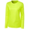 Clique Women's Hi-Vis Yellow Long Sleeve Spin Jersey Tee -Clique LQK00067 Hi Vis Yellow F