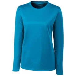 Clique Women's Ocean Blue Long Sleeve Spin Jersey Tee