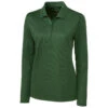 Clique Women's Bottle Green Long Sleeve Ice Pique Polo 1 Clique Women's Bottle Green Long Sleeve Ice Pique Polo -Clique LQK00068 Bottle Green F