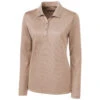 Clique Women's Light Beige Long Sleeve Ice Pique Polo 2 Clique Women's Light Beige Long Sleeve Ice Pique Polo -Clique LQK00068 Light Beige F