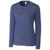 Clique Women's Navy Heather Long Sleeve Phoenix Tee -Clique LQK00071 Navy Heather F