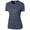 Clique Women's Navy Heather Charge Active Tee -Clique LQK00077 NH F