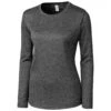 Clique Women's Black Heather Charge Active Tee Long Sleeve 2 Clique Women's Black Heather Charge Active Tee Long Sleeve -Clique LQK00078 Black Heather F