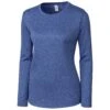 Clique Women's Blue Heather Charge Active Tee Long Sleeve -Clique LQK00078 Blue Heather F