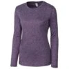 Clique Women's College Purple Heather Charge Active Tee Long Sleeve 1 Clique Women's College Purple Heather Charge Active Tee Long Sleeve -Clique LQK00078 College Purple Heather F