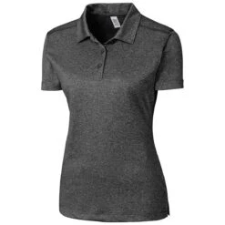 Clique Women's Black Heather Charge Active Polo
