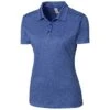 Clique Women's Blue Heather Charge Active Polo -Clique LQK00079 Blue Heather F