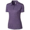 Clique Women's College Purple Heather Charge Active Polo -Clique LQK00079 College Purple Heather F
