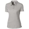 Clique Women's Light Grey Heather Charge Active Polo -Clique LQK00079 Light Grey Heather F
