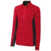 Clique Women's Red Ice Colorblock Half Zip -Clique LQK00086 RD F