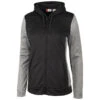 Clique Women's Black Helsa Sport Colorblock Full Zip -Clique LQK00087 BL F