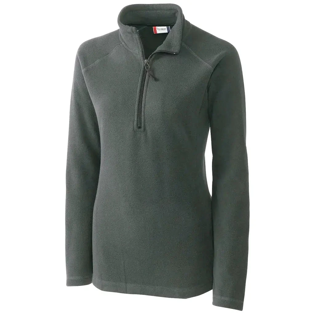 Clique Women's Charcoal Summit Half Zip Microfleece 3 Clique Women's Charcoal Summit Half Zip Microfleece