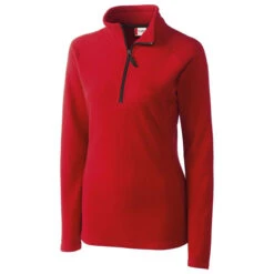 Clique Women's Red Summit Half Zip Microfleece