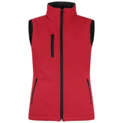 Clique Women's Red Equinox Insulated Softshell Vest