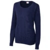Clique Women's Navy Imatra Scoop Neck Sweater