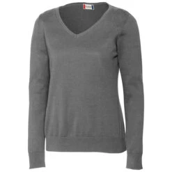 Clique Women's Charcoal Melange Imatra V-neck Pullover