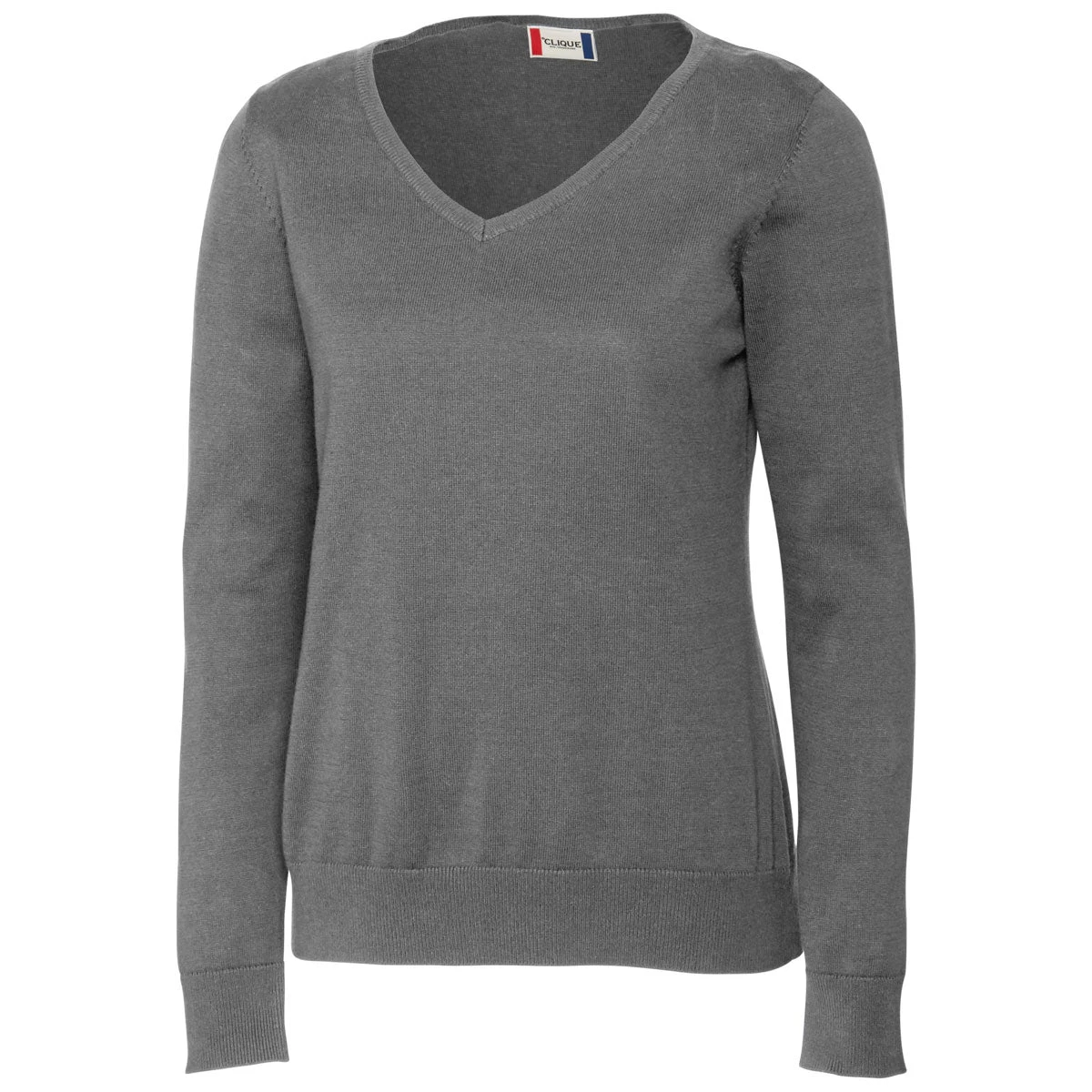 Clique Women's Charcoal Melange Imatra V-neck Pullover 3 Clique Women's Charcoal Melange Imatra V-neck Pullover