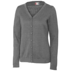 Clique Women's Charcoal Melange Imatra V-neck Cardigan