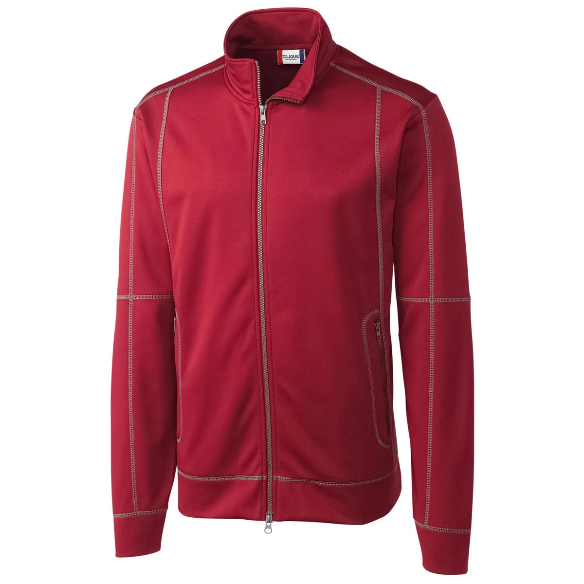 Clique Men's Darkest Red Helsa Full Zip 3 Clique Men's Darkest Red Helsa Full Zip