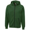 Clique Men's Bottle Green Lund Fleece Zip Hoodie -Clique MQK00048 Bottle Green F