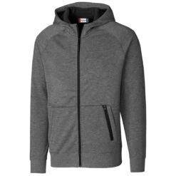 Clique Men's Charcoal Lund Fleece Zip Hoodie
