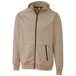 Clique Men's Light Beige Lund Fleece Zip Hoodie