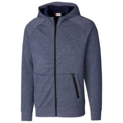 Clique Men's Navy Lund Fleece Zip Hoodie