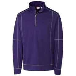 Clique Men's College Purple Helsa Half Zip