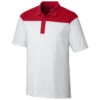 Clique Men's White/Red Parma Colorblock Polo -Clique MQK00050 White Red F