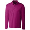 Clique Men's Gala Pink Long Sleeve Spin Pique Polo -Clique MQK00077 Gala Pink F