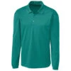 Clique Men's Teal Green Long Sleeve Spin Pique Polo 1 Clique Men's Teal Green Long Sleeve Spin Pique Polo -Clique MQK00077 Teal Green F
