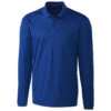 Clique Men's Tour Blue Long Sleeve Spin Pique Polo 2 Clique Men's Tour Blue Long Sleeve Spin Pique Polo -Clique MQK00077 Tour Blue F