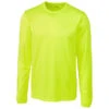 Clique Men's Hi-Vis Yellow Long Sleeve Spin Jersey Tee -Clique MQK00078 Hi Vis Yellow F