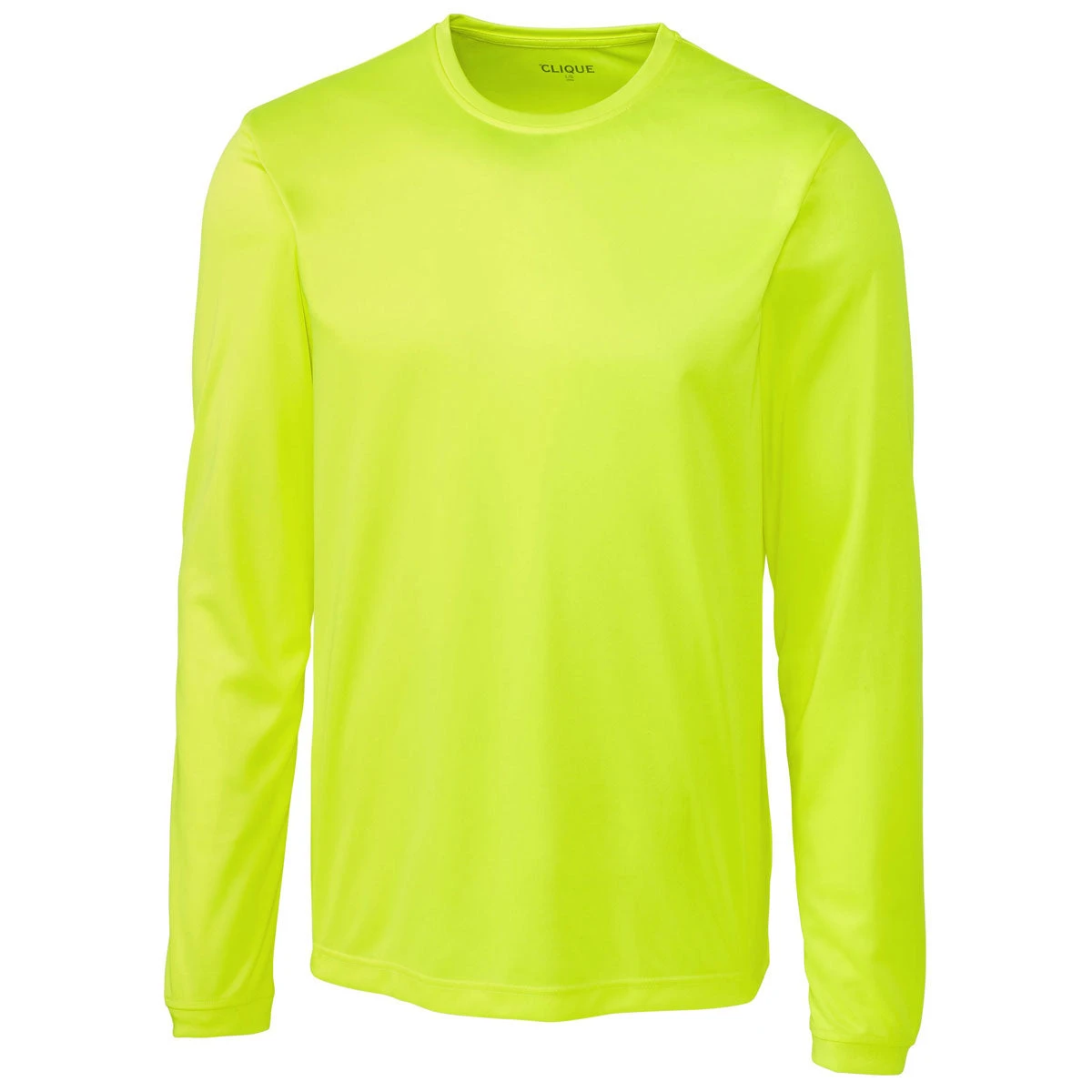 Clique Men's Hi-Vis Yellow Long Sleeve Spin Jersey Tee 3 Clique Men's Hi-Vis Yellow Long Sleeve Spin Jersey Tee