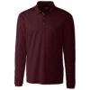 Clique Men's Bordeaux Long Sleeve Ice Pique Polo