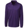 Clique Men's College Purple Long Sleeve Ice Pique Polo -Clique MQK00079 College Purple F